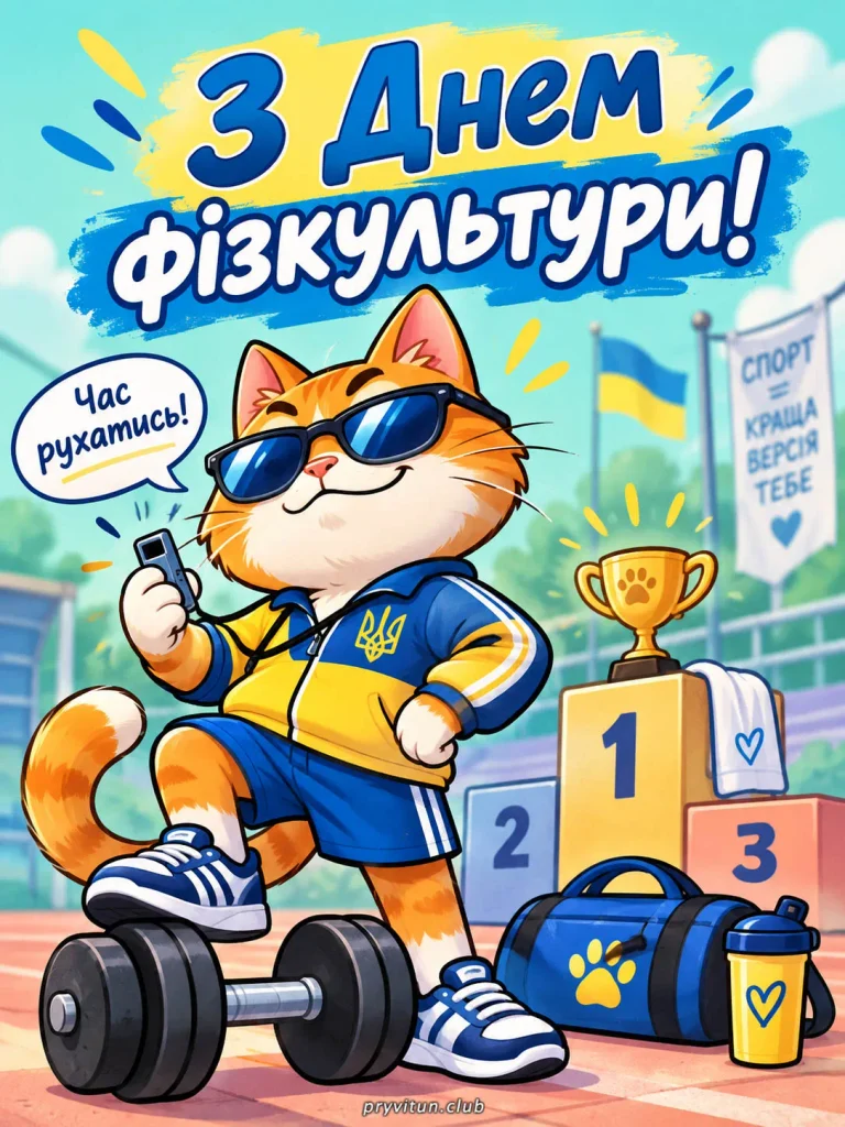 З Днем фізкультури, будь у формі