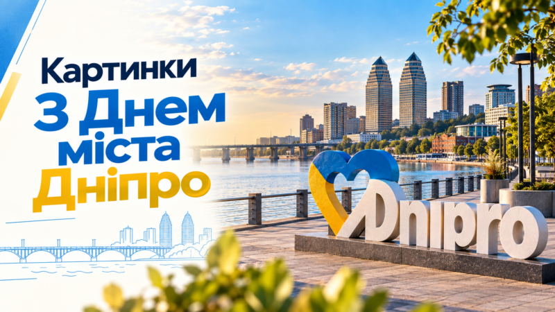 З Днем міста Дніпро — красиві картинки та вітання до свята