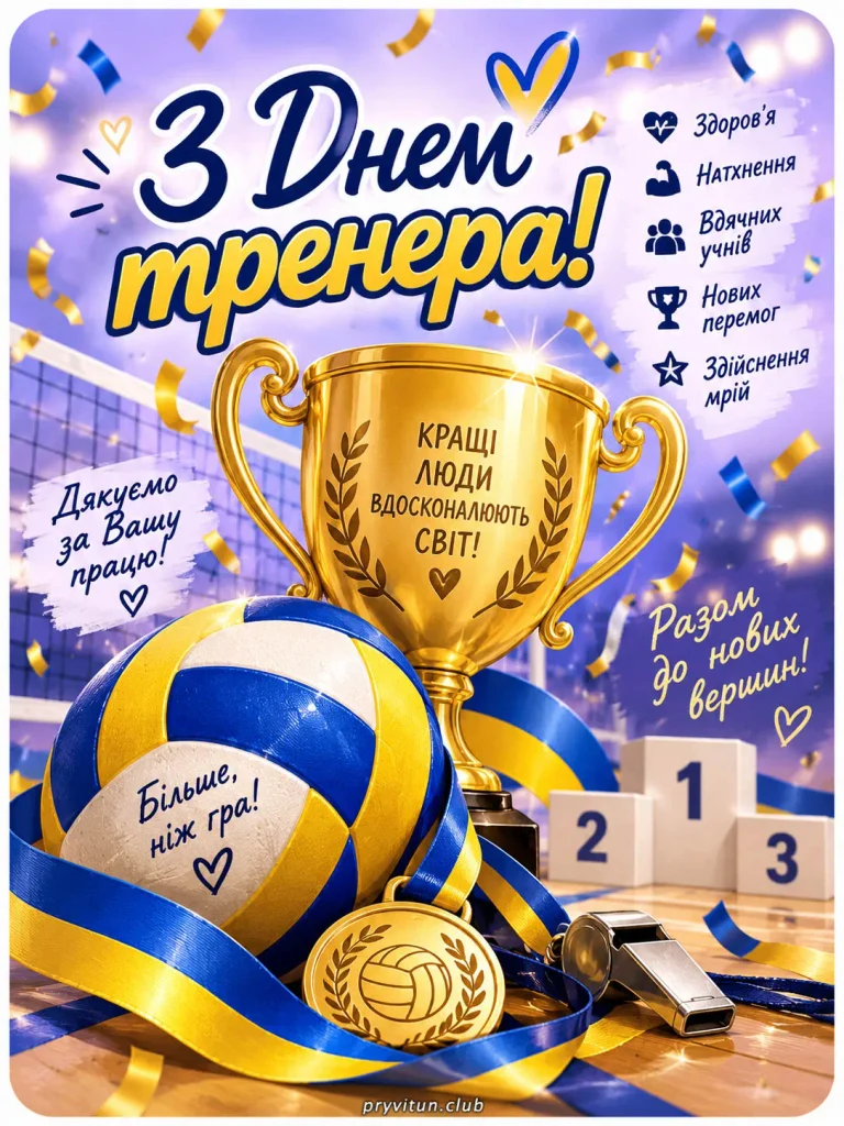 З Днем тренера та спортивного натхнення