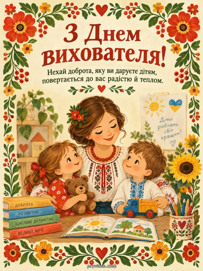 З Днем вихователя та професійних успіхів