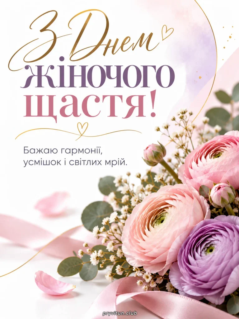 З Днем жіночого щастя від щирого серця