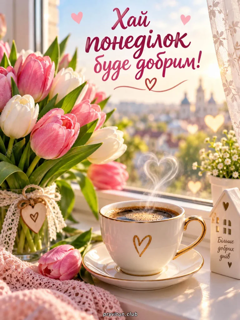 З понеділком, доброго ранку та гарного дня
