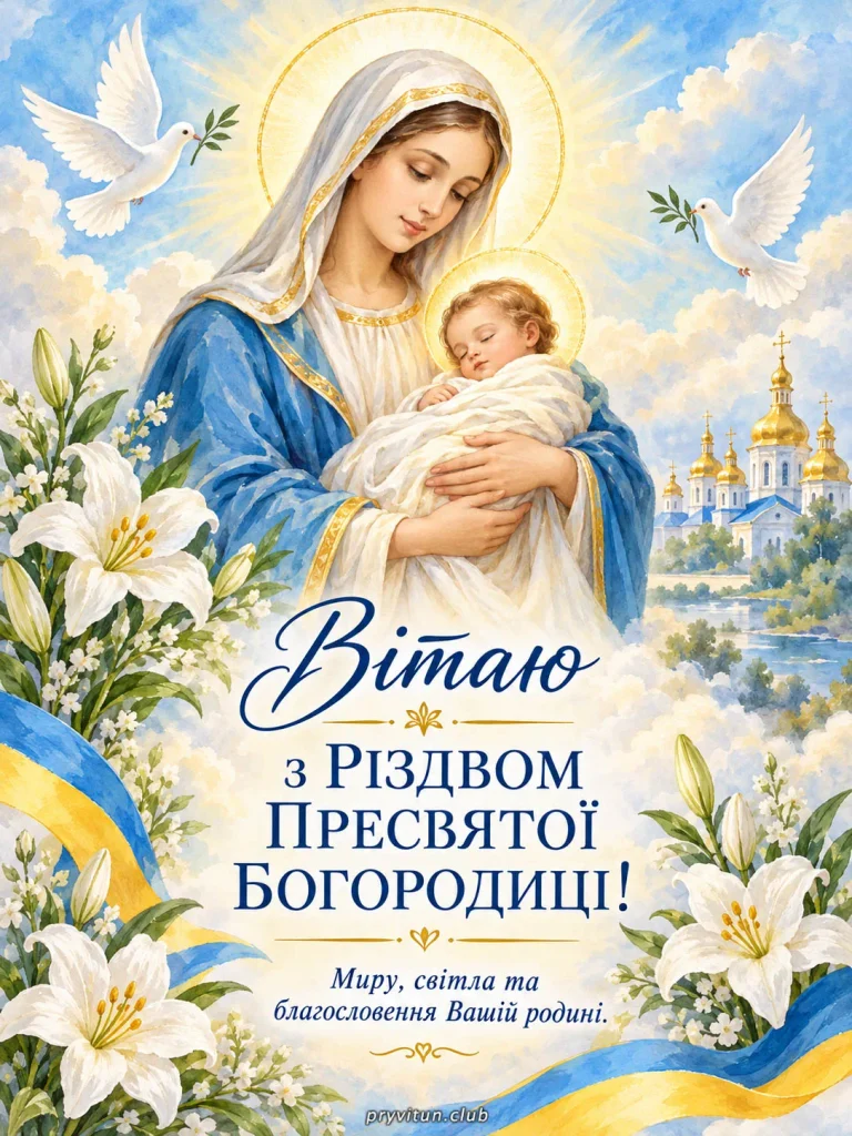 З Різдвом Богородиці та Божої ласки
