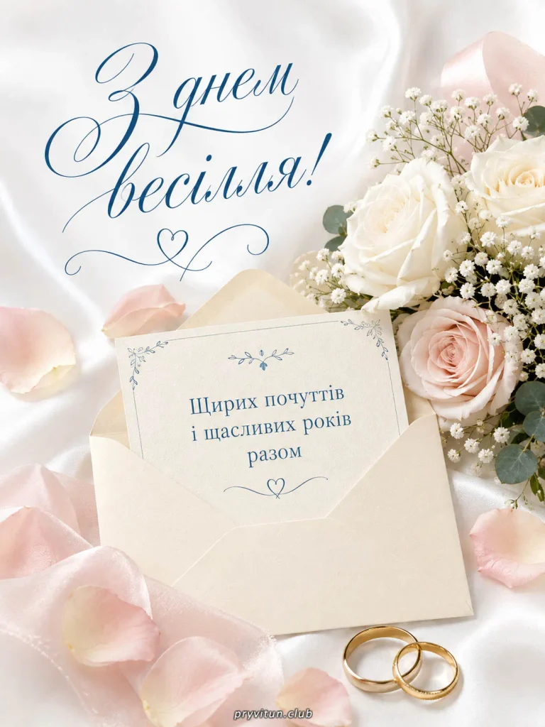 З весіллям та здійсненням сімейних мрій