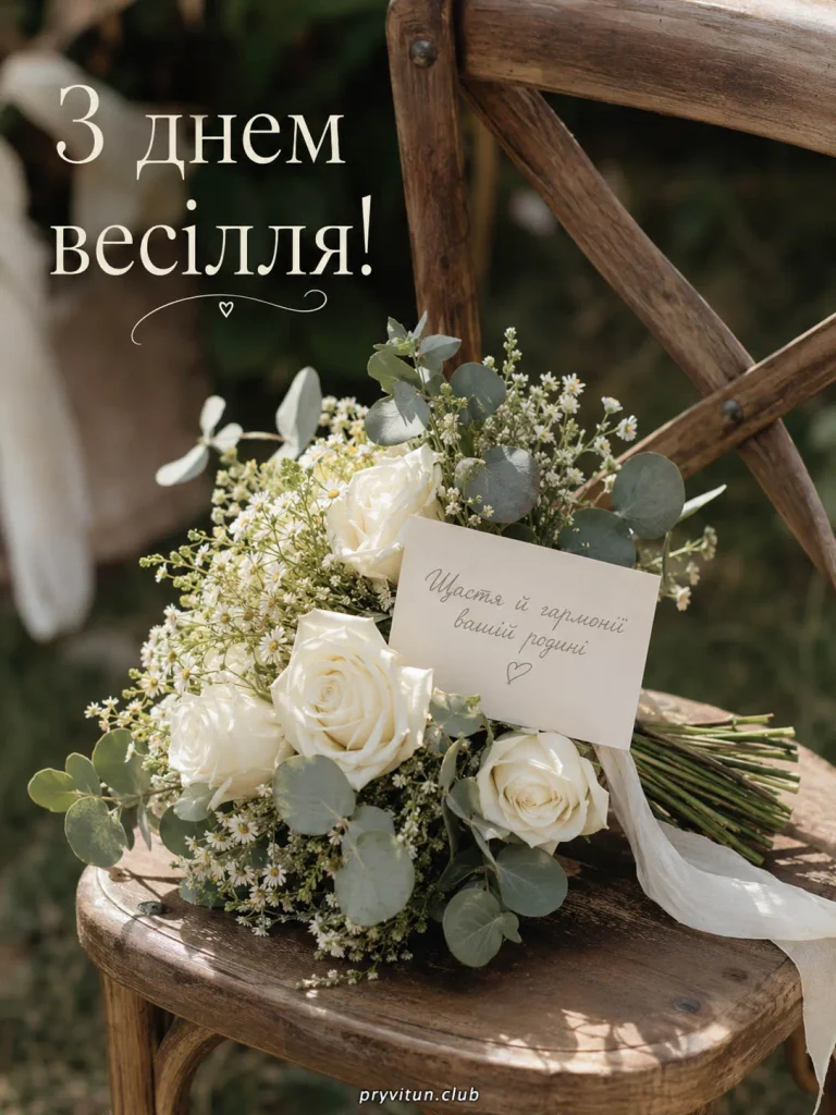 З весіллям від щирого серця