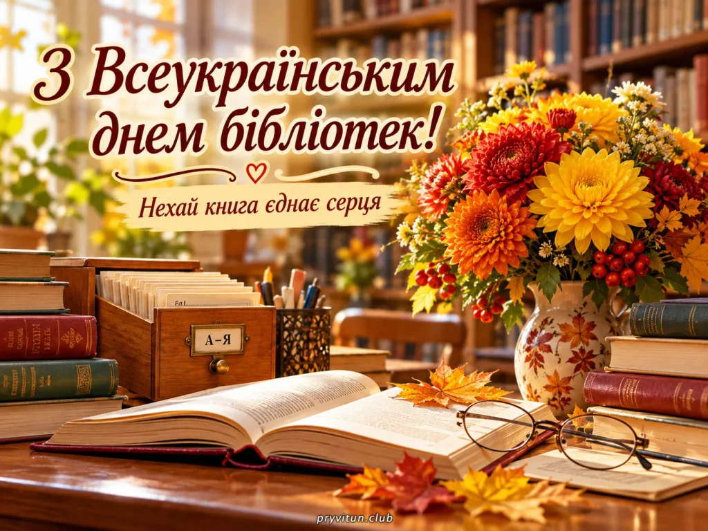 З Всеукраїнським днем бібліотек від щирого серця