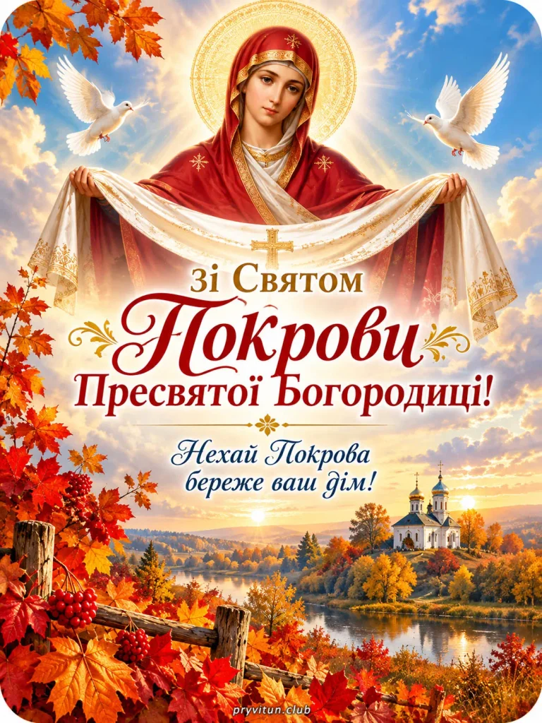 Зі Святом Покрови Пресвятої Богородиці