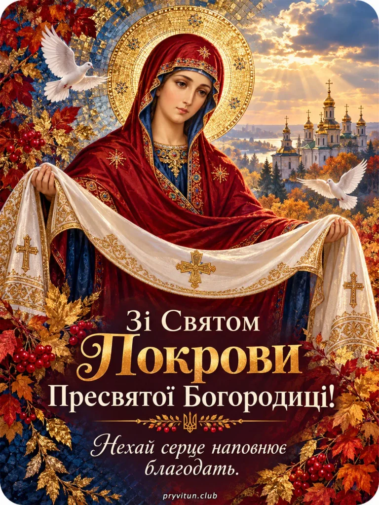 Зі світлим святом Покрови Богородиці