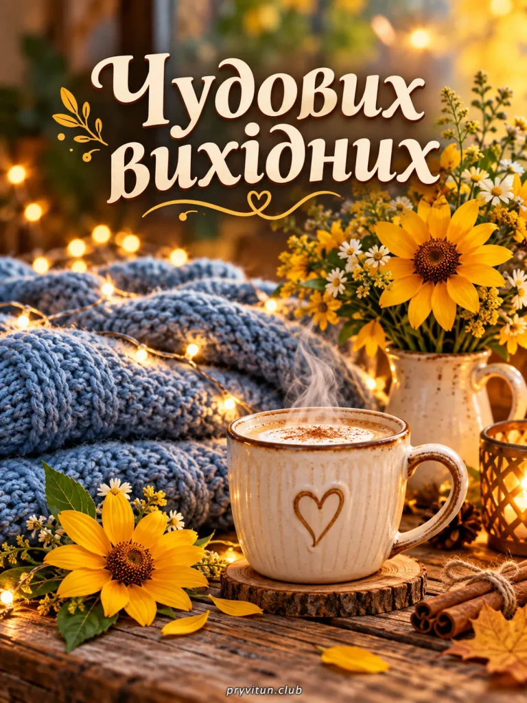 Бажаю спокійних і затишних вихідних