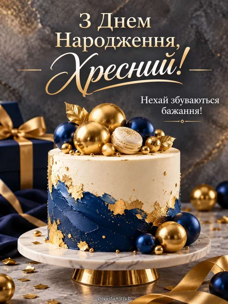 Бажаю успіху, достатку та удачі, хресний