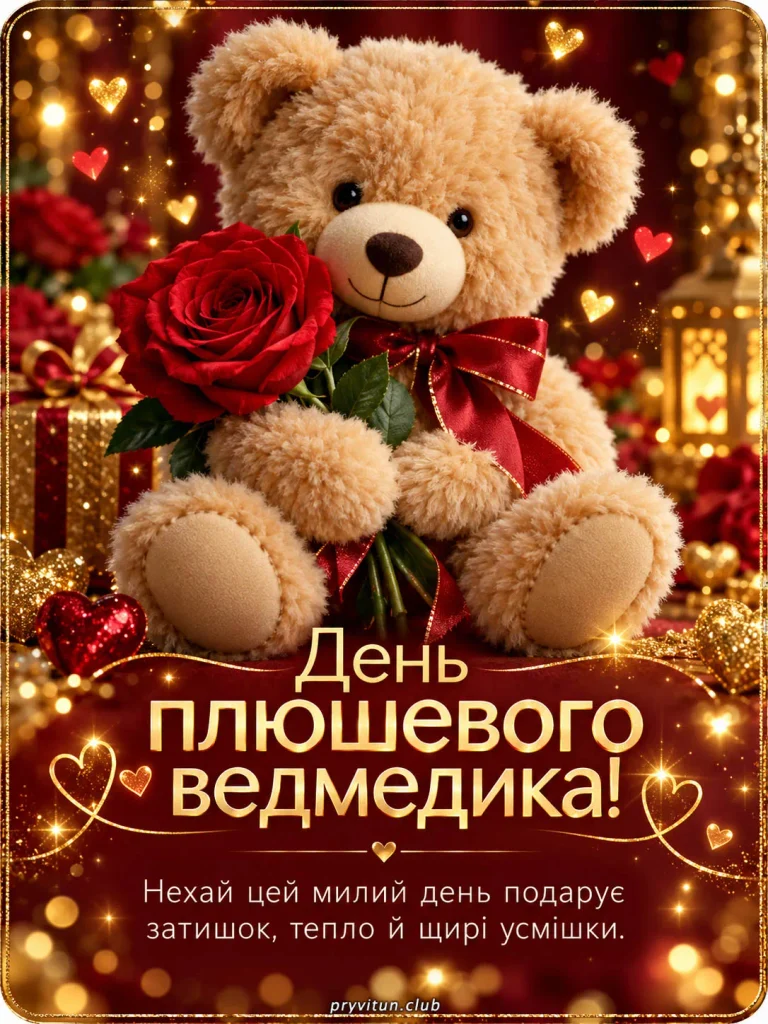 Бажаю ведмежих обіймів та безмежного щастя