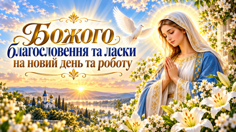 Божого благословення та ласки на новий день та роботу: картинки, вітання, листівки