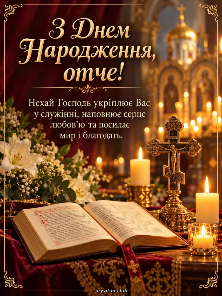 Божої опіки та духовної наснаги Вам, отче
