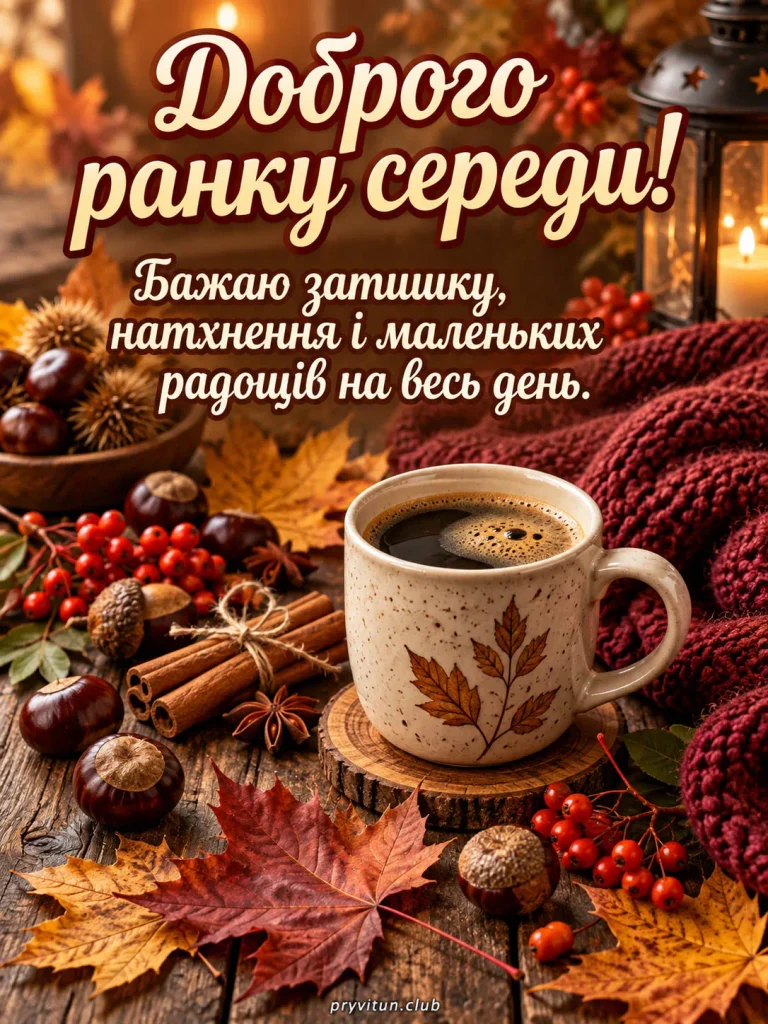 Чудового ранку та приємної середи