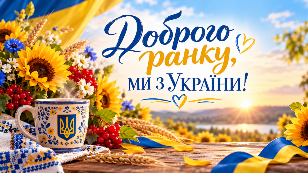 Доброго ранку, ми з України! Патріотичні картинки та щирі побажання гарного дня