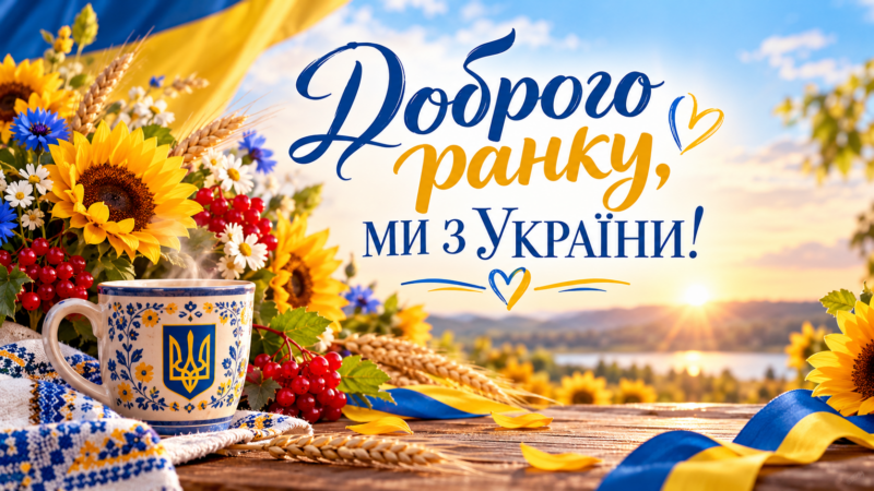 Доброго ранку, ми з України! Патріотичні картинки та щирі побажання гарного дня