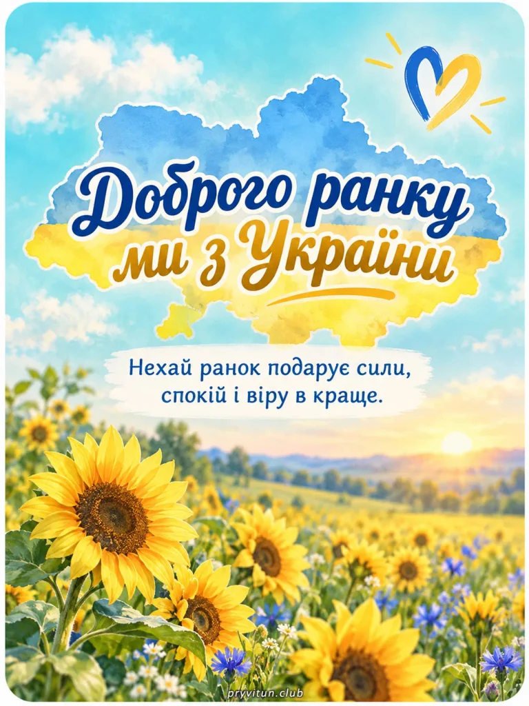 Доброго ранку, рідна українська земле