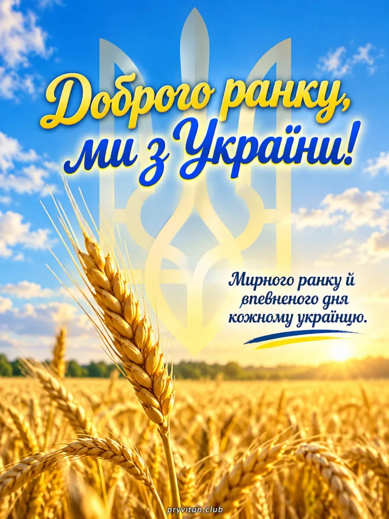 Доброго ранку та віри в нашу перемогу