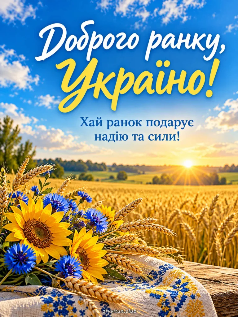 Доброго ранку, Україно, все буде добре
