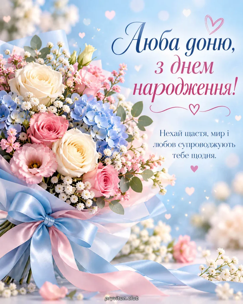 Доню, будь коханою, здоровою та щасливою