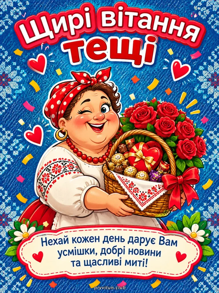 Дорогій свекрусі з любов'ю та повагою