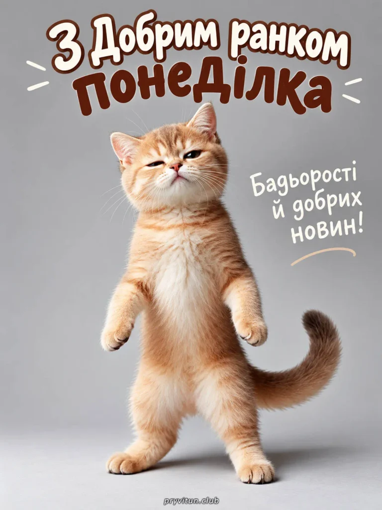 Гарного ранку та щасливого понеділка