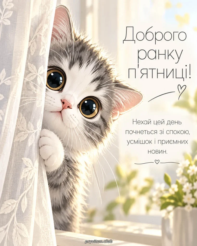 Гарного ранку та щасливої п'ятниці
