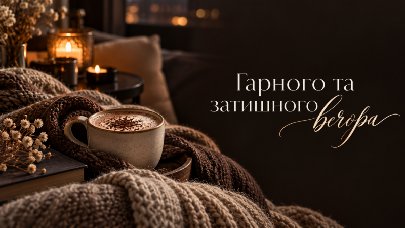Гарного та затишного вечора: стильні, сучасні, красиві картинки та слова підтримки