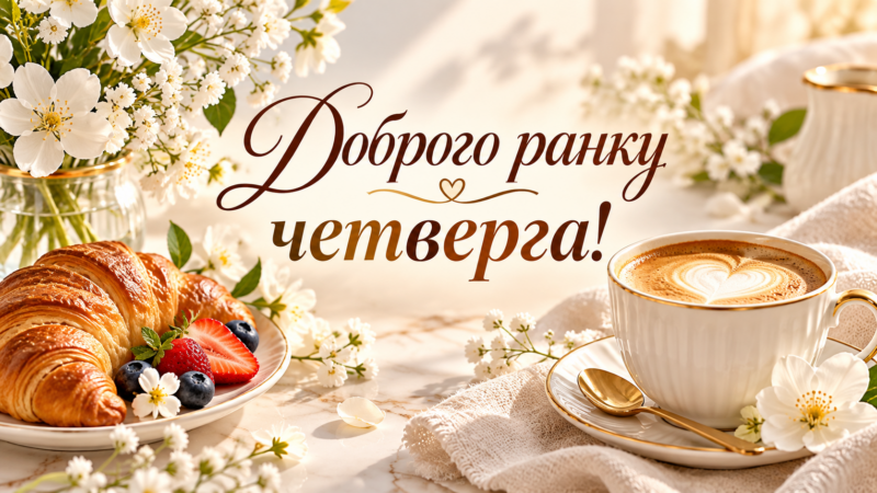 Картинки доброго ранку четверга та побажання гарного настрою