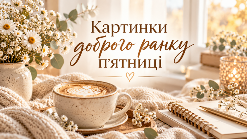 Картинки доброго ранку п’ятниці: привітання з кінцем тижня та наступаючими вихідними