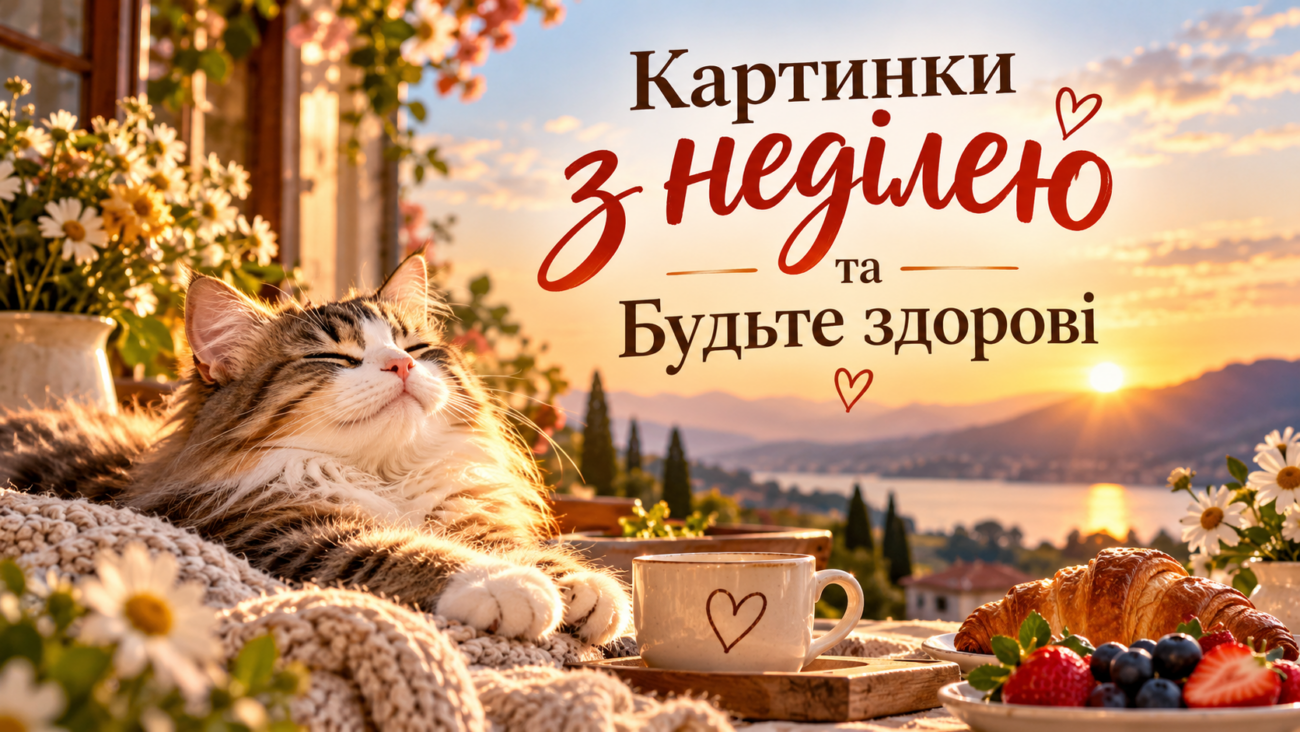 Картинки з неділею та будьте здорові побажання доброго ранку