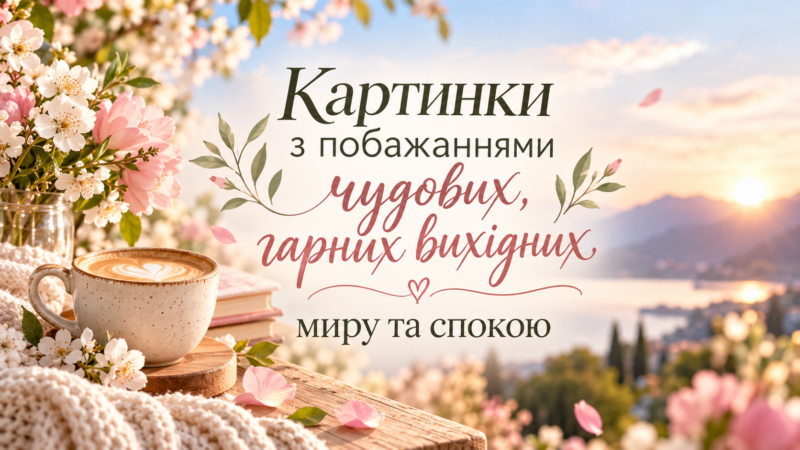 Картинки з побажаннями чудових, гарних вихідних, миру та спокою