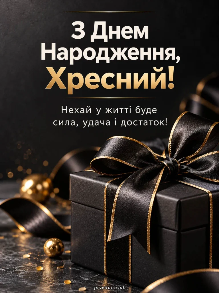 Хресний, нехай доля буде щедрою на добро