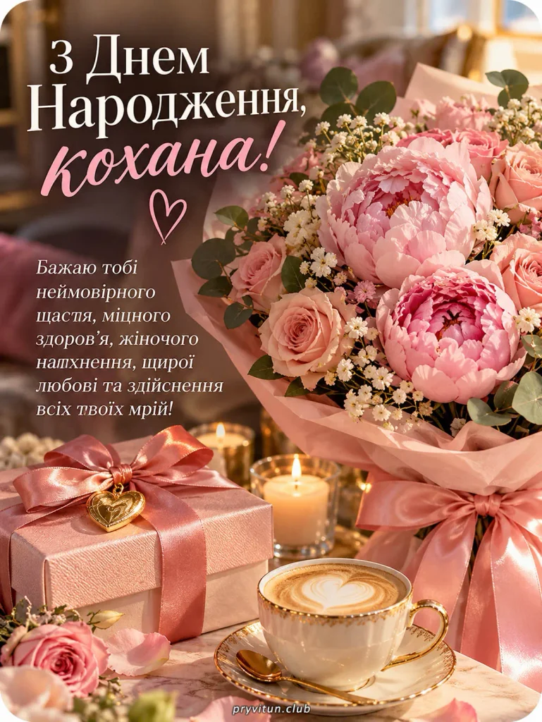 Кохана, бажаю тобі море радості