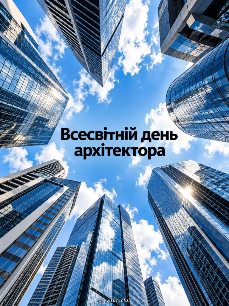 Красива листівка з Днем архітектора