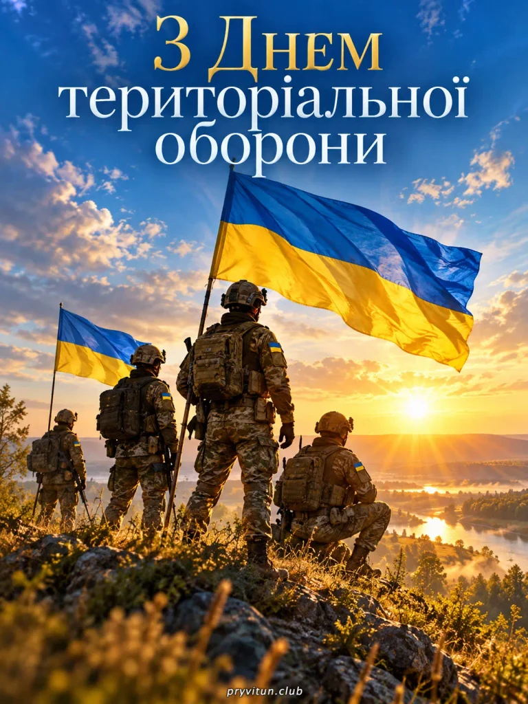 Красива листівка з Днем територіальної оборони