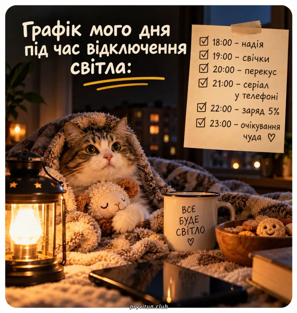 Меми про черги відключення електроенергії