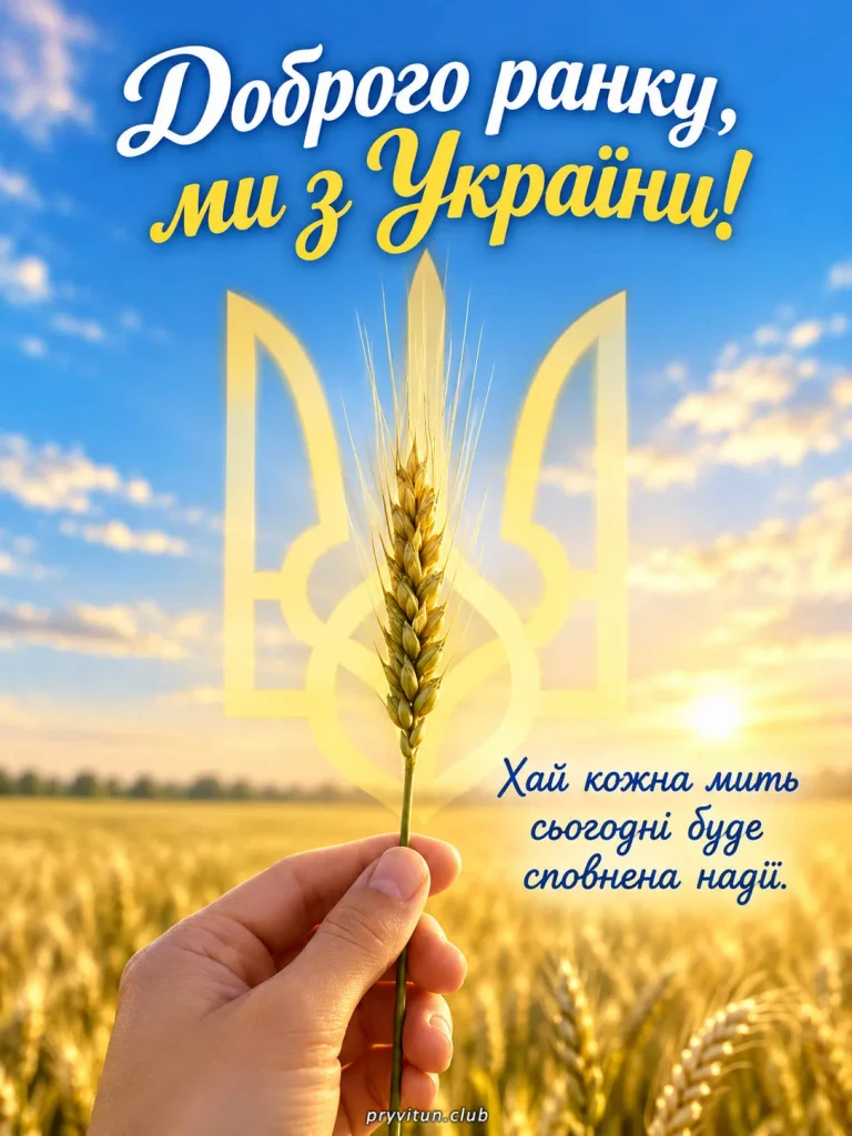 Ми з України — бажаємо доброго дня