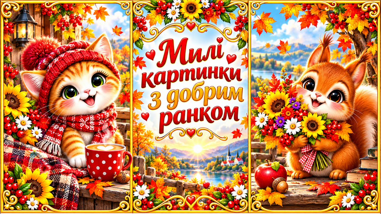 Милі картинки здобрим ранком 10 листівок для гарного настрою