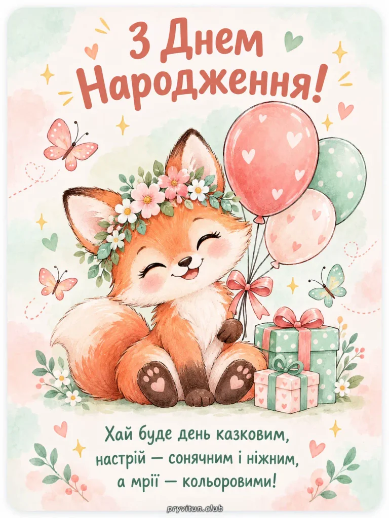 Найкращі побажання дівчинці з Днем народження