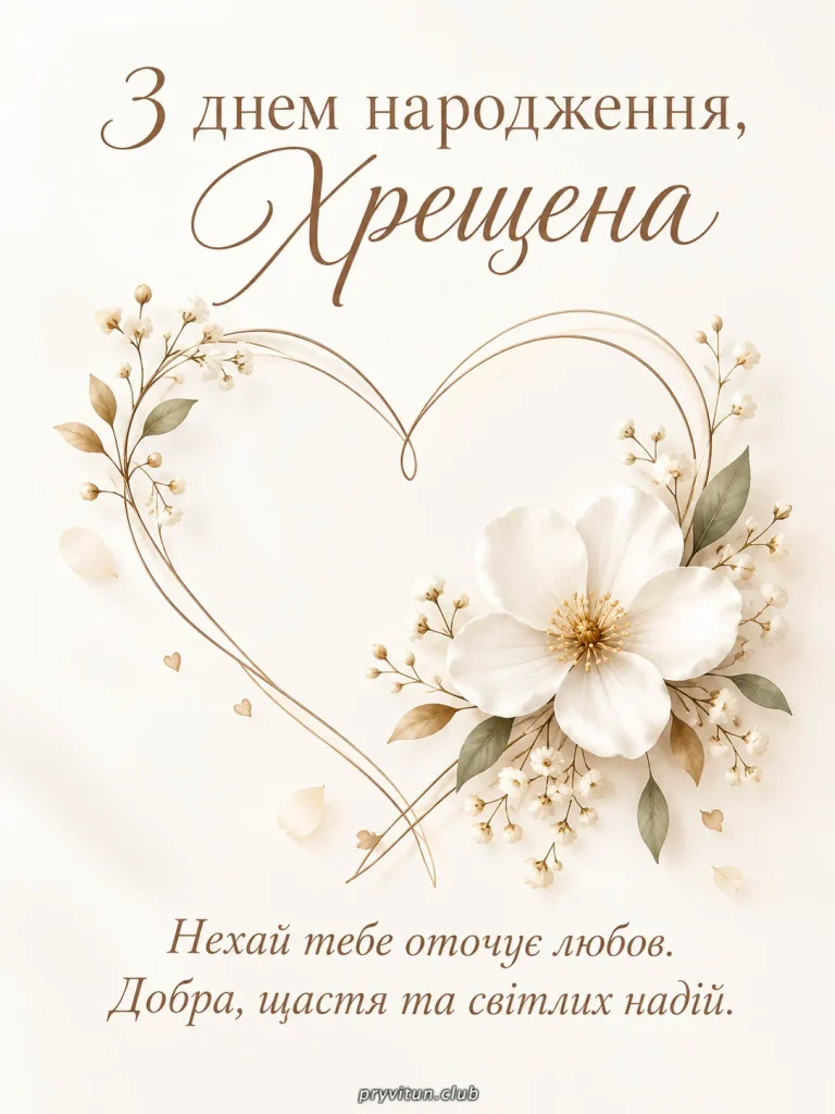 Нехай кожен день дарує радість, хрещена