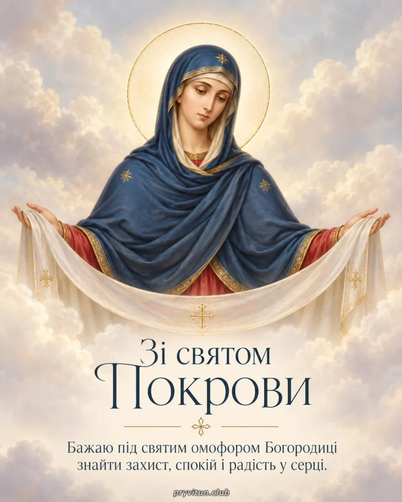 Нехай Матір Божа покриє вас своїм святим омофором