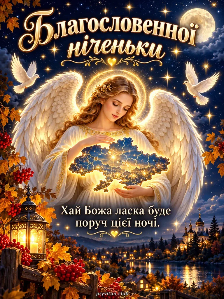 Нехай ніч огорне ніжністю та теплом