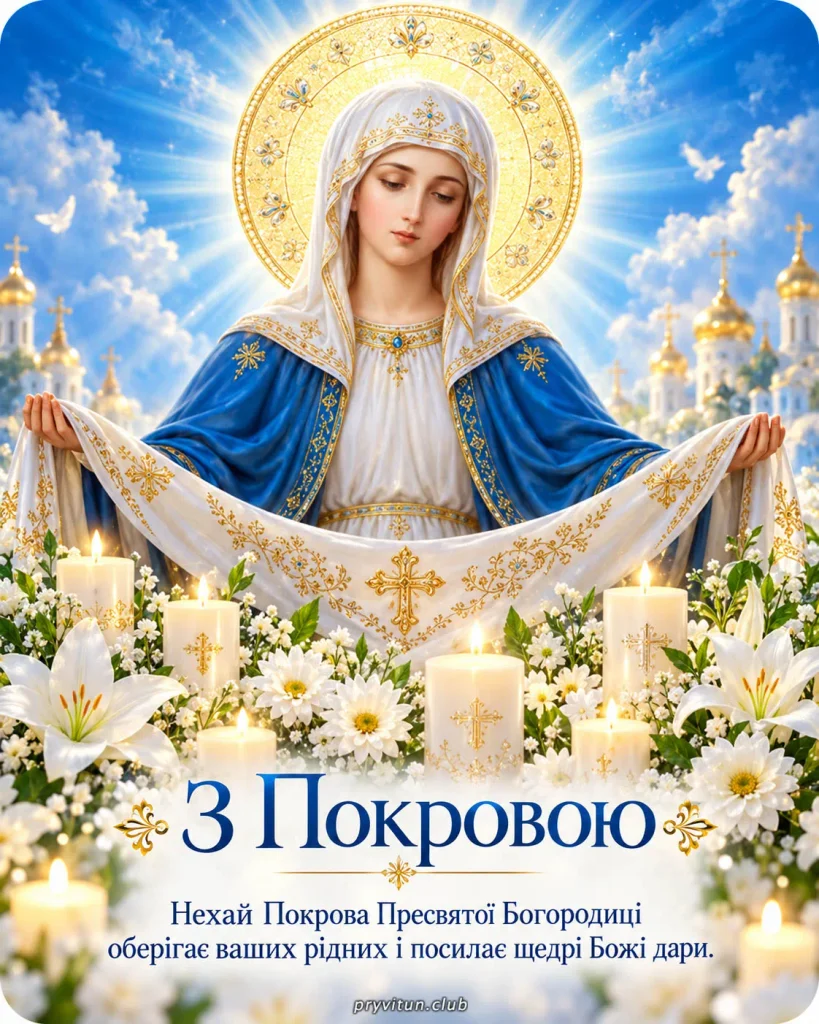 Нехай Пресвята Богородиця оберігає вашу родину