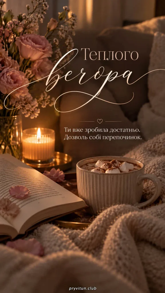 Нехай цей вечір зігріває душу добром