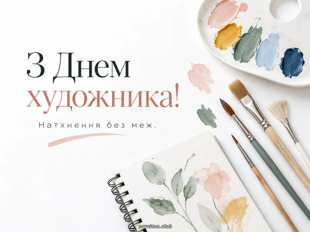 Оригінальне привітання з Днем художника