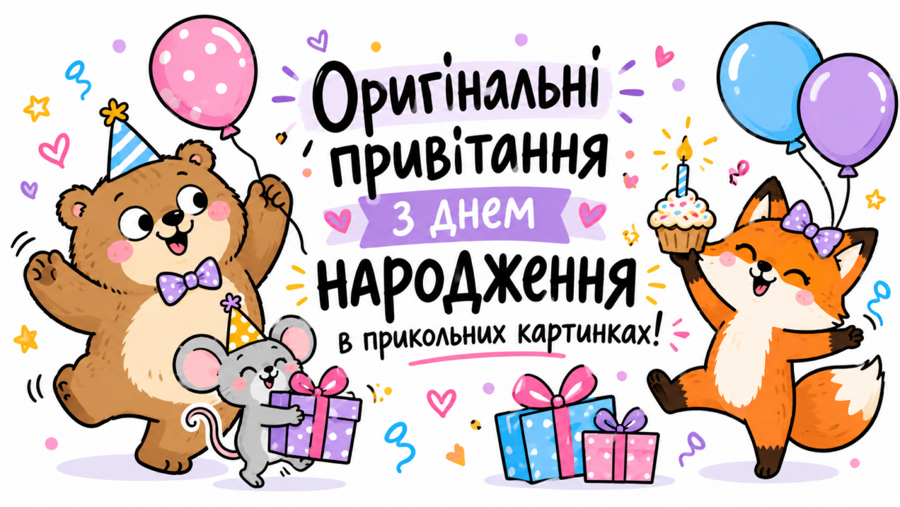 Оригінальні привітання з днем народження в прикольних картинках для дорослих та дітей