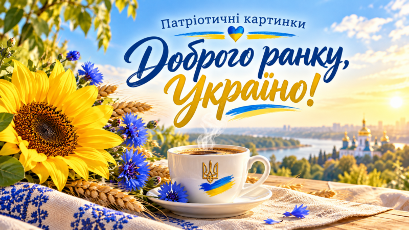 Патріотичні картинки “Доброго ранку, Україна” та побажання гарного дня