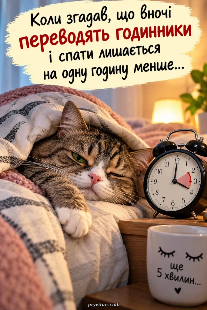 Приколи про переведення годинників