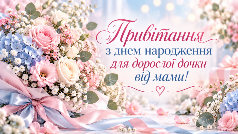 Привітання з днем народження для дорослої дочки від мами: красиві та ніжні картинки